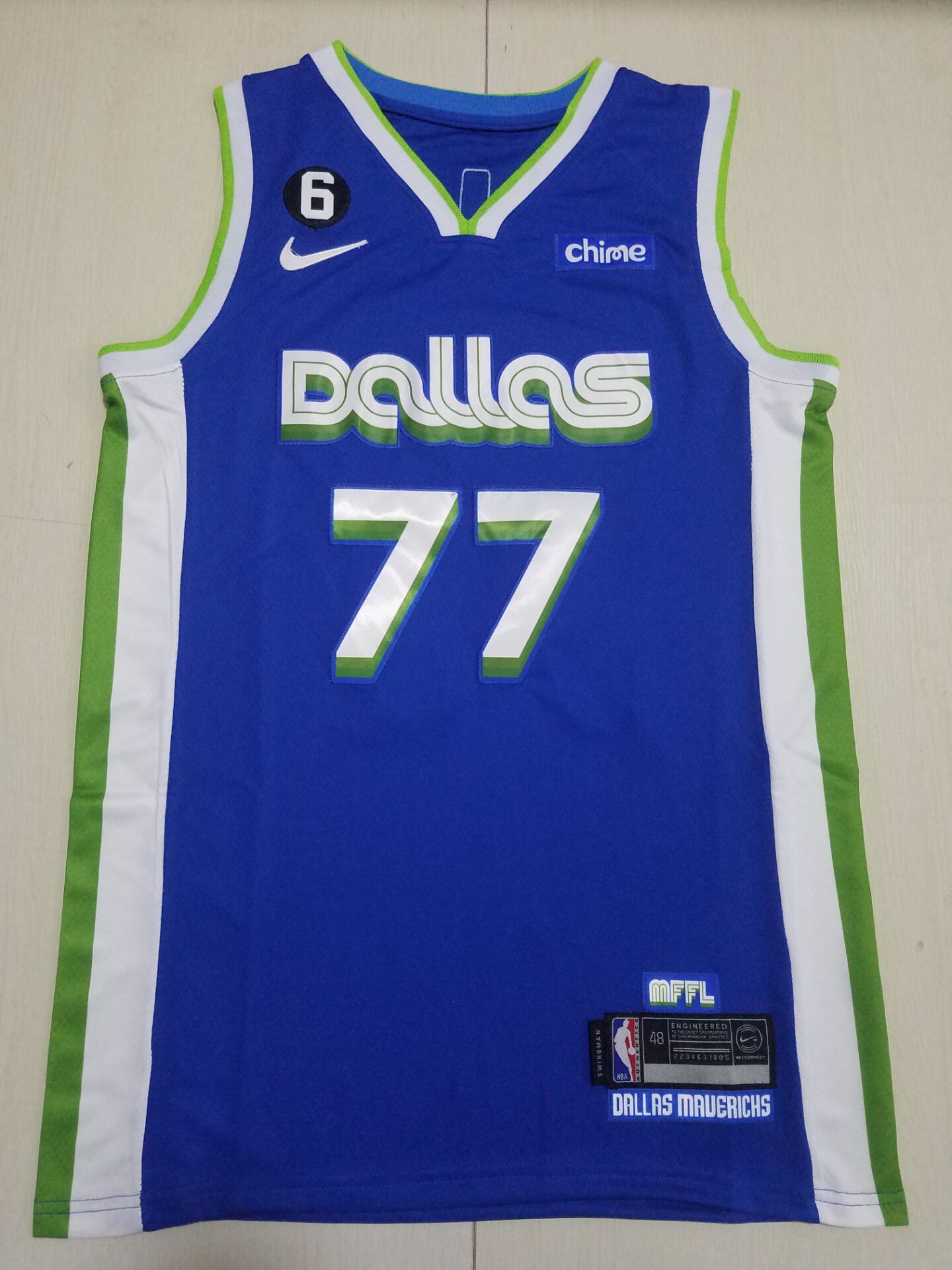 Men Dallas Mavericks #77 Luka Doncic Nike Blue City Edition 2022 NBA Jersey->miami heat->NBA Jersey